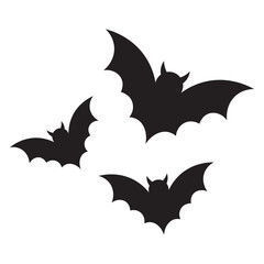 Silhouette Bat Icon Vector
