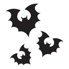 Silhouette Bat Icon Vector