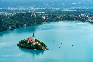 Papier Peint photo Pool Lake Bled, Slovenia