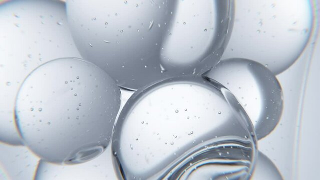 Cgi water Bubble Spheres in a 3D animation