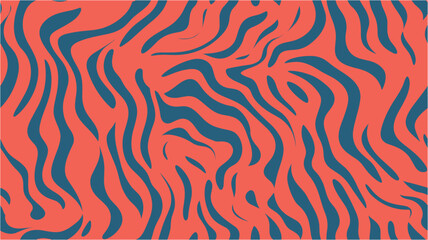 Wavy lines. Hand drawn psychedelic colorful background. Vector animal skin print. An illustration of abstract oil paint. Ethnic backdrop. Abstract background with colorful wavy line pattern.