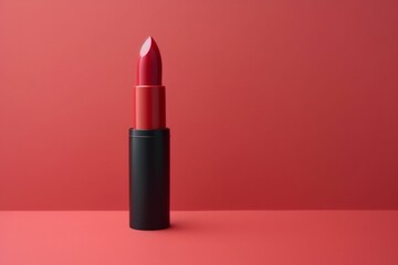 Minimalist lipstick on flat background. Generative AI
