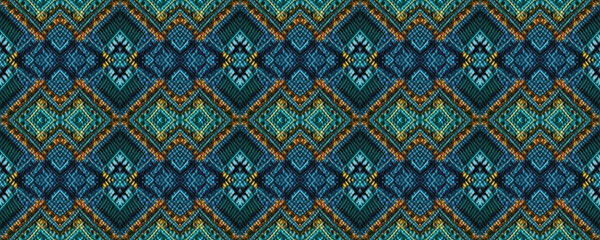 Seamless Ethnic Ornament. Needlework Decor.