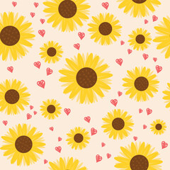 beautiful sunflower pattern eps 10
