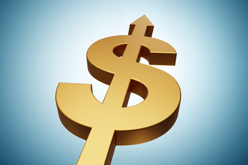 Symbol of american dollar - 3d rendering