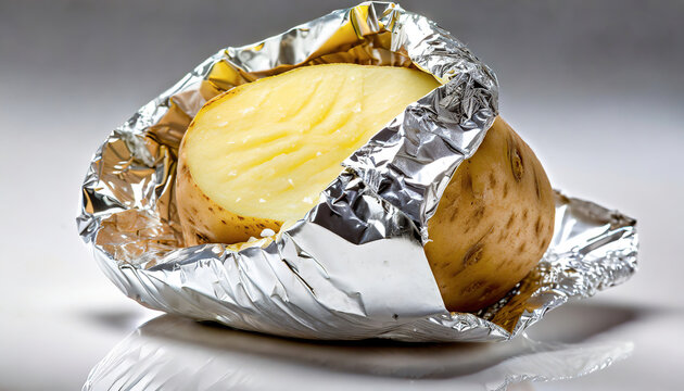 potato baked in aluminum foil
