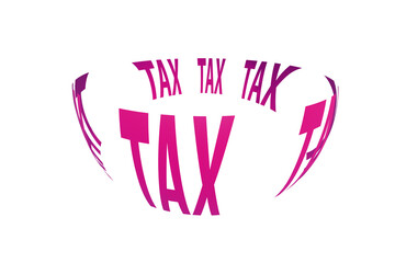 Tax business concept with letters