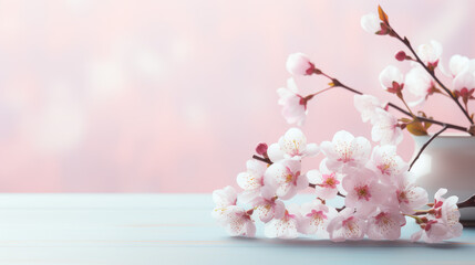Cherry Blossom, Spring, Blurry Background, Pastel Colors