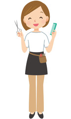 美容師　女性スタッフ　ケアビューティー　訪問美容