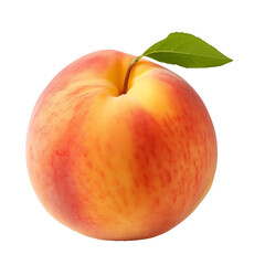 Fresh Beautiful Healthy Peach Isolated