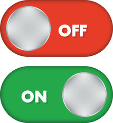 On and Off toggle switch buttons