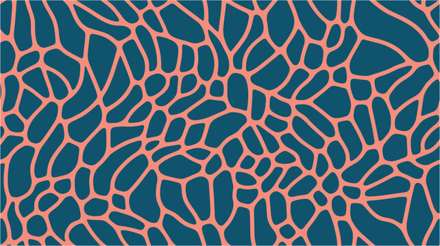 Trendy Background in Modern Style. Hexagonal Maze pattern abstract illustration. Hand drawn minimal abstract organic shapes pattern. Elegant Geometry Wall Abstract Print Pattern.