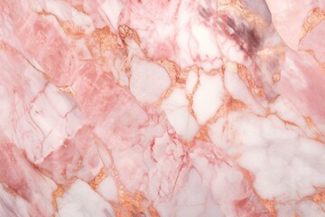 Elegant and feminine rosegold marble background with a shiny, glittery, and glossy effect for a stunning wallpaper. Generative AI