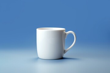 An elegant, pristine coffee mug on a blank backdrop. Generative AI