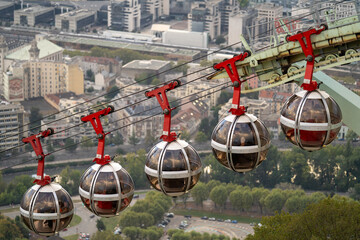 View of Grenoble from the heights of the Bastille. France