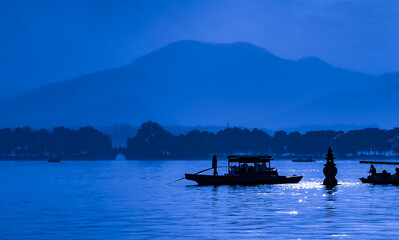 boat on the lake