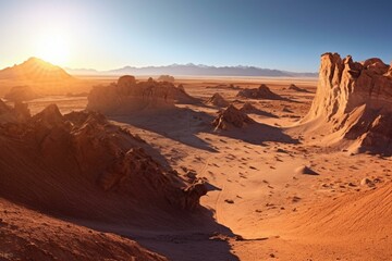 Desert mountains at Atacama. Generative AI