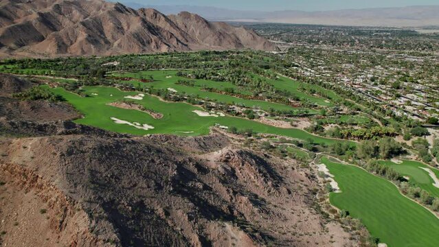 Aerial view of Ranch Mirage in the Coachella Valley desert
