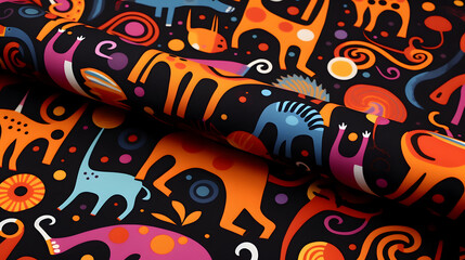 abstract 80s concept wallpaper, animal printing, tribal animal and nature patterns