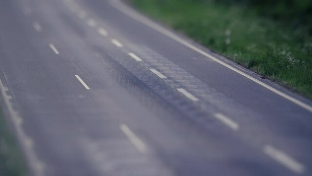 Traffic Roads and Cars in a miniature time lapse