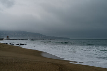 Foggy and rainy California Coast