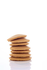 Stacked Pancake Isolated on White