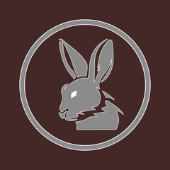 cute rabbit animal logo vector 3d rendering