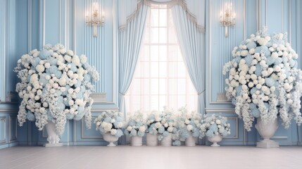 Heavenly Blue Wedding Backdrop