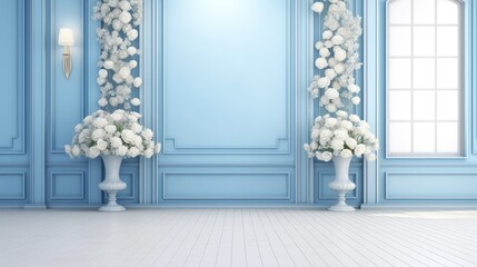 Luminous Blue Wedding Backdrop