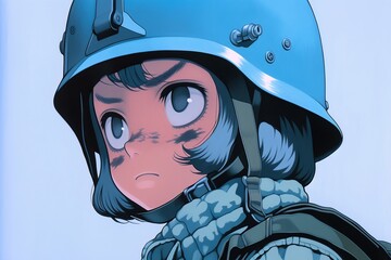 軍人女性,Generative AI AI画像 - obrazy, fototapety, plakaty