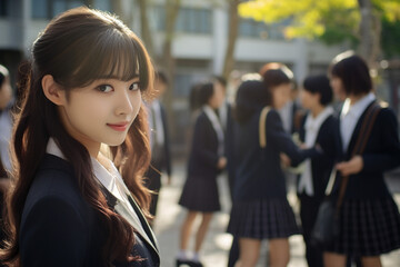 日本の女子生徒のイメージ