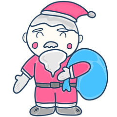 santa claus with a bag
