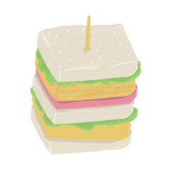 Mini sandwiches oil paint