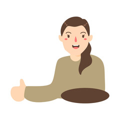 design female chef logo illustration