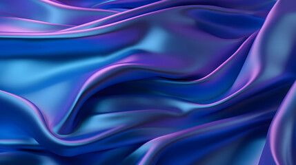 Obraz premium blue purple Liquid holographic waves texture, Neon Wave Background, 