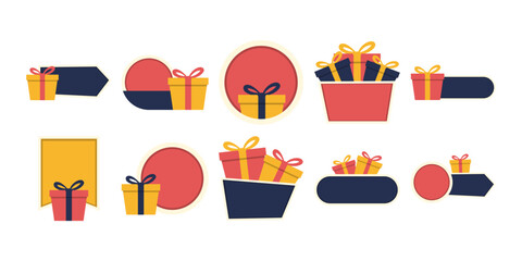 Set of Boxing Day Sale badges. Badge shopping special christmas day. Dsicount, special offers, shop. Vector illustration