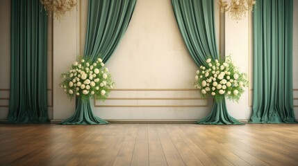 Tranquil Green Wedding Atmosphere