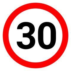 Speed limit 30 sign 