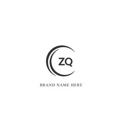 ZQ logo. Z Q design. White ZQ letter. ZQ, Z Q letter logo design. Initial letter ZQ linked circle uppercase monogram logo.