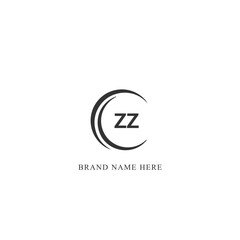 ZZ logo. Z Z design. White ZZ letter. ZZ, Z Z letter logo design. Initial letter ZZ linked circle uppercase monogram logo.