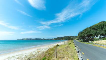 road to the beach of Waiheke Island