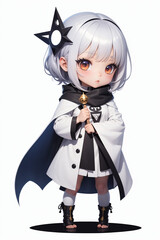 halloween witch with a broom