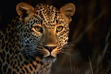 Wild leopard. Generative AI