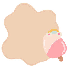 illustration of a child in pink