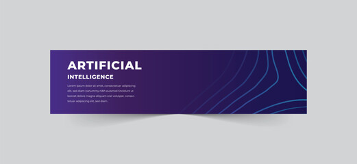 Abstract technology linkedin banner template