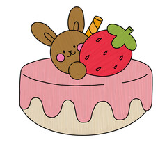 cake with strawberry
