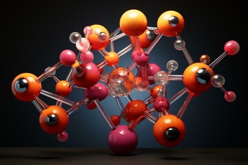 Methane molecule. Generative AI
