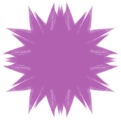 Purple Spiked Abstract Shape Coal Brush