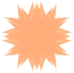 Light Orange Spiked Abstract Shape Coal Brush