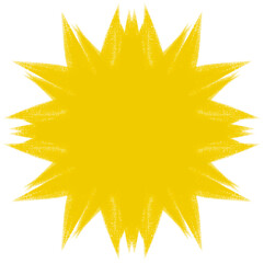 Yellow Spiked Abstract Shape Coal Brush